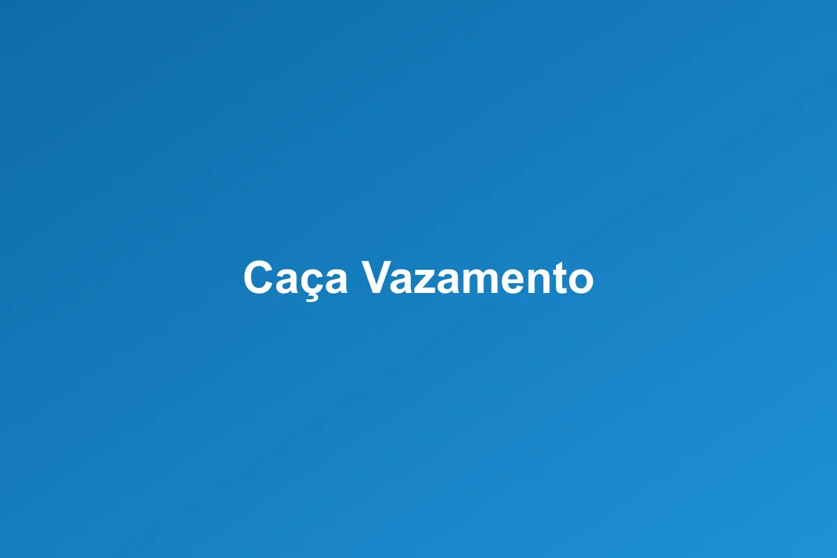 Caça vazamentos em Contagem – detecção precisa e não invasiva